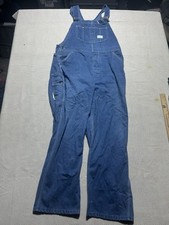 Vintage 70  s Sears Men  s Union Made Denim Jean Bib Overalls Carpenter Pant 40 28