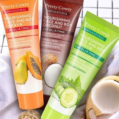 Cucumber Coconut Papaya Exfoliating Gel, Facial & Body Cleansing Cream