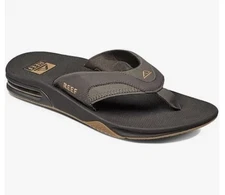 Men Reef Fannig Bottle Opener Flip Flop Sandals Brown/Gum