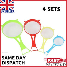 SET OF 4 KITCHEN PLASTIC SIEVES/ STRAINER /COLANDER/ SIFTER/ SIEVE IN ASST SIZES