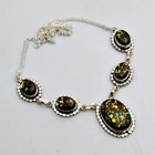 Doublet Opal Gemstone Ethnic Handmade Necklace Jewelry For Women 29 Gms AN 14721