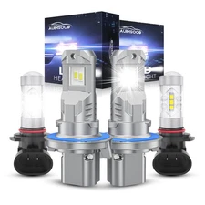 10000K LED Headlight Hi/Lo + Fog Light Bulbs Combo kit For Ford F-150 2004-2014