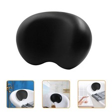 Non Slip Bathtub Pillow Black PU Bath Headrest with Suction Cups