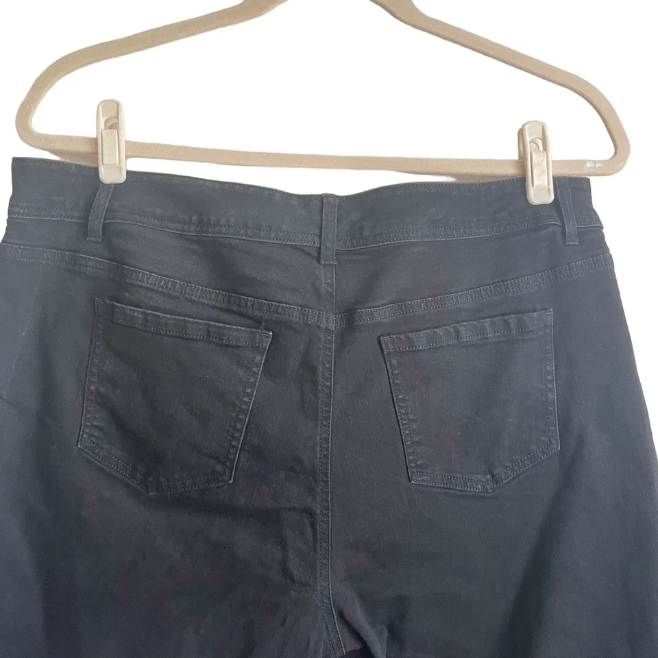 Style & Co Women Shorts 20W Black Cuff Cotton Blend Dark Wash Streetwear Denim  - Image 4 of 4