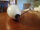 ANTIQUE ACORN SHAPED PORCELIAN & BRASS INSULATOR 5" TALL X 9 1/2" DIAM. U.S.A. — photo 10