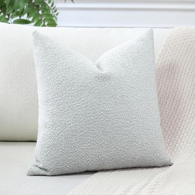 Artscope 1x Boucle Kissenbezug 40x40cm Kissenhüllen silbergrau