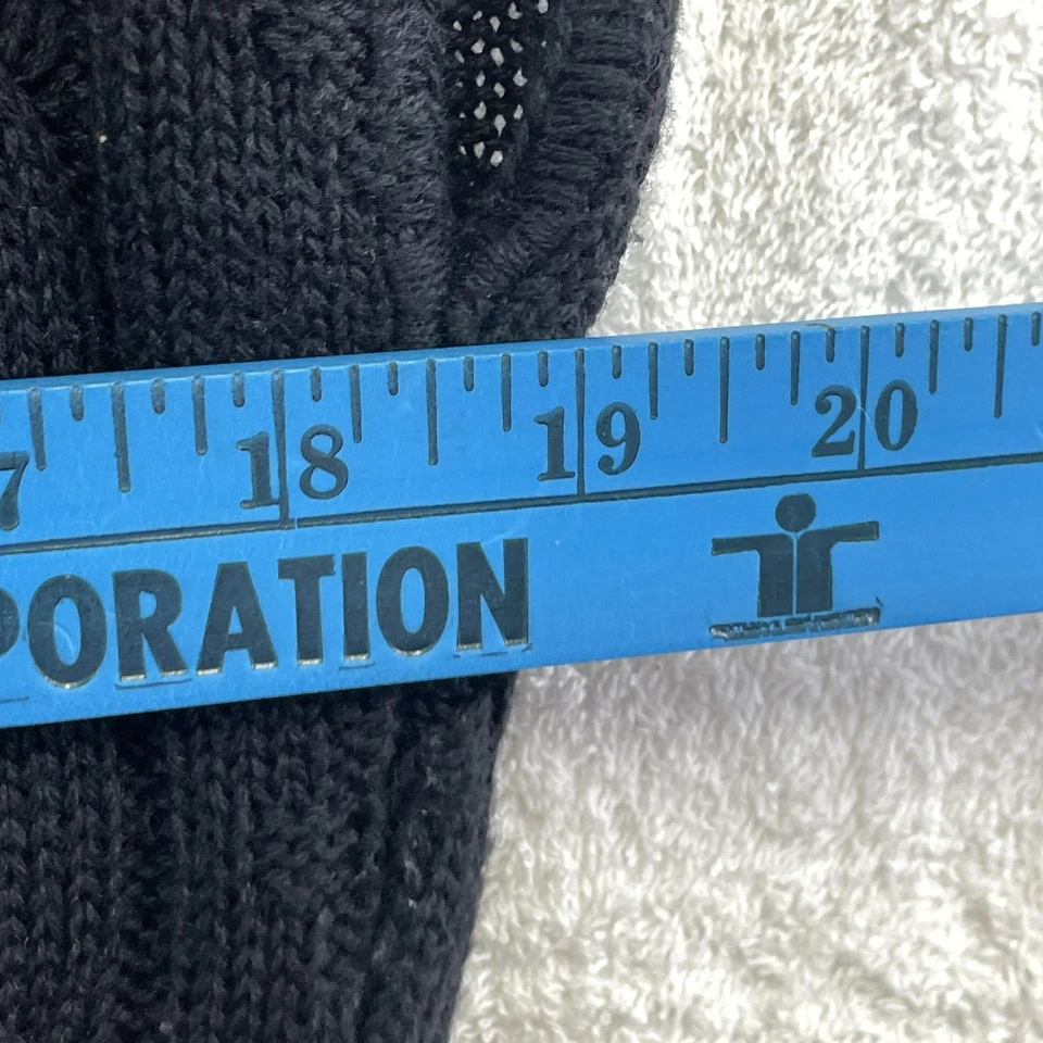 Chaleco Suéter Courtney Blake Mujer Medio Negro Tejido con Cable Cuello Redondo Hecho en EE. UU. Foto 4 de 4