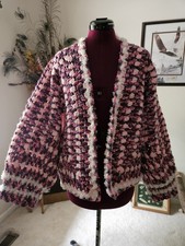 Crochet Hexagon Granny Square Cardigan Ladies Handmade BoHo