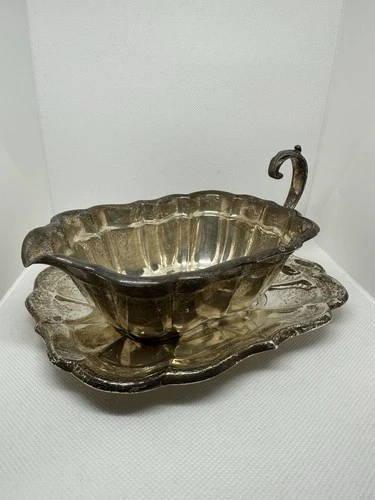 Gravy Boat Tray REED & BARTON Sterling Silver Windsor X958G Vintage