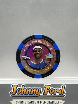 LeBron James 2005-06 Topps Poker Chip All Star Black & Blue #019/299 Cavaliers