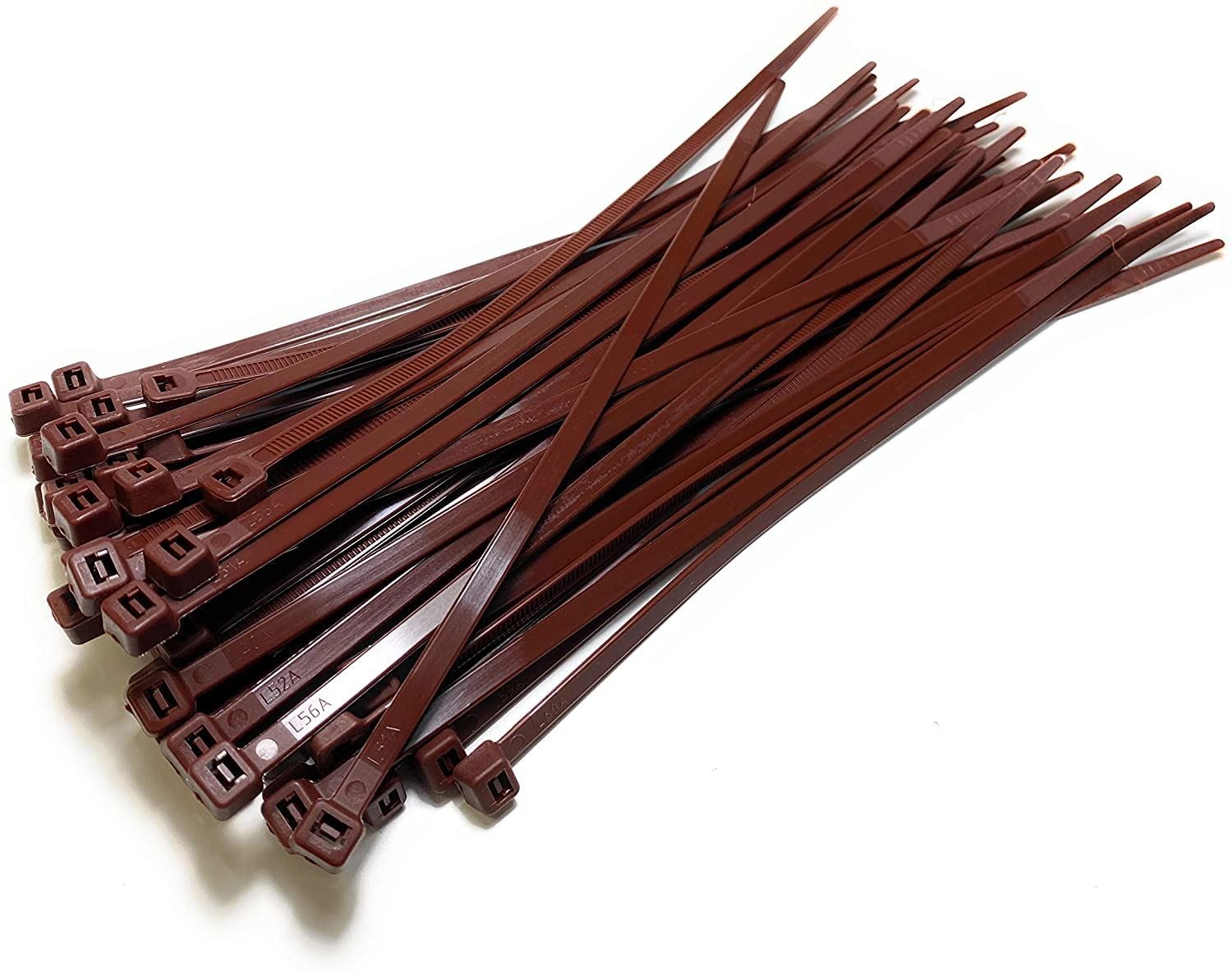 Brown Nylon Cable Ties 300mm x 4.8mm Pack of 200 Nylon Zip Ties