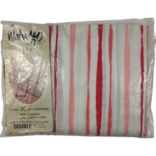 Vintage Wabasso Salinas Pink Cotton Polyester Sheet Double Fitted 54X75" NOS