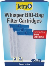 Tetra Whisper Bio-Bag Filter Cartridges Large 3-Pack Ready-to-Use BLUE
