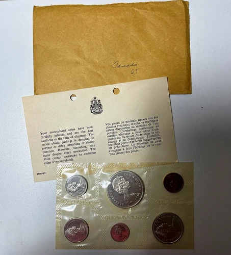 1965 SILVER Royal Canadian Mint Proof Like Canadian Set w/OGP & COA