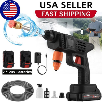 #ad Cordless Electric High Pressure Water Spray Car Gun Portable Washer Cleaner Tool $27.25