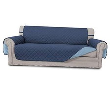 Sofa Slipcover Reversible Sofa Cover Water Resistant 66'' Dark Blue/Light Blue