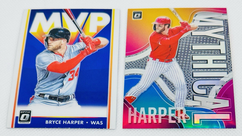 Bryce Harper 2019 Donruss Optic Panini Insert Lot - 2 MVP/Mythical MVP-7 M-5