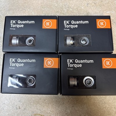 EKWB EK-Quantum Torque HDC-16 Rigid Tubing Fitting, 16mm OD, Black,  24 PC Lot