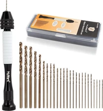 Mulwark Precision Pin Vise Hand Drill Set 25 Pcs - Premium Manual Golden 
