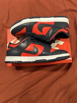 Nike Dunk Low Red Navy White Low Top Men's Sneaker Athletic Basketball Casual