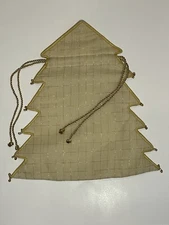 Reusable Gold Drawstring Christmas Tree Sacks Present Gift Party Bags NIP (3)