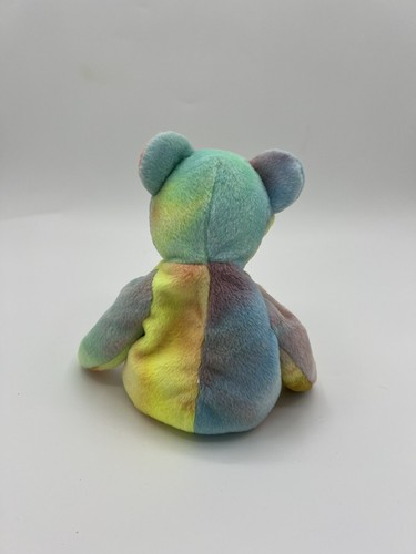 TY Beanie Baby 5th Gen. Neon Peace Bear Tie Dye - Picture 2 of 4