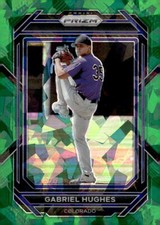 2023 Panini Prizm #152 Gabriel Hughes Green Ice Prizm