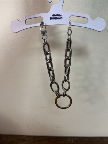 Urban Outfitters Silver & Gold Toned Thick Necklace- Large Chain Link - Picture 2 of 5
