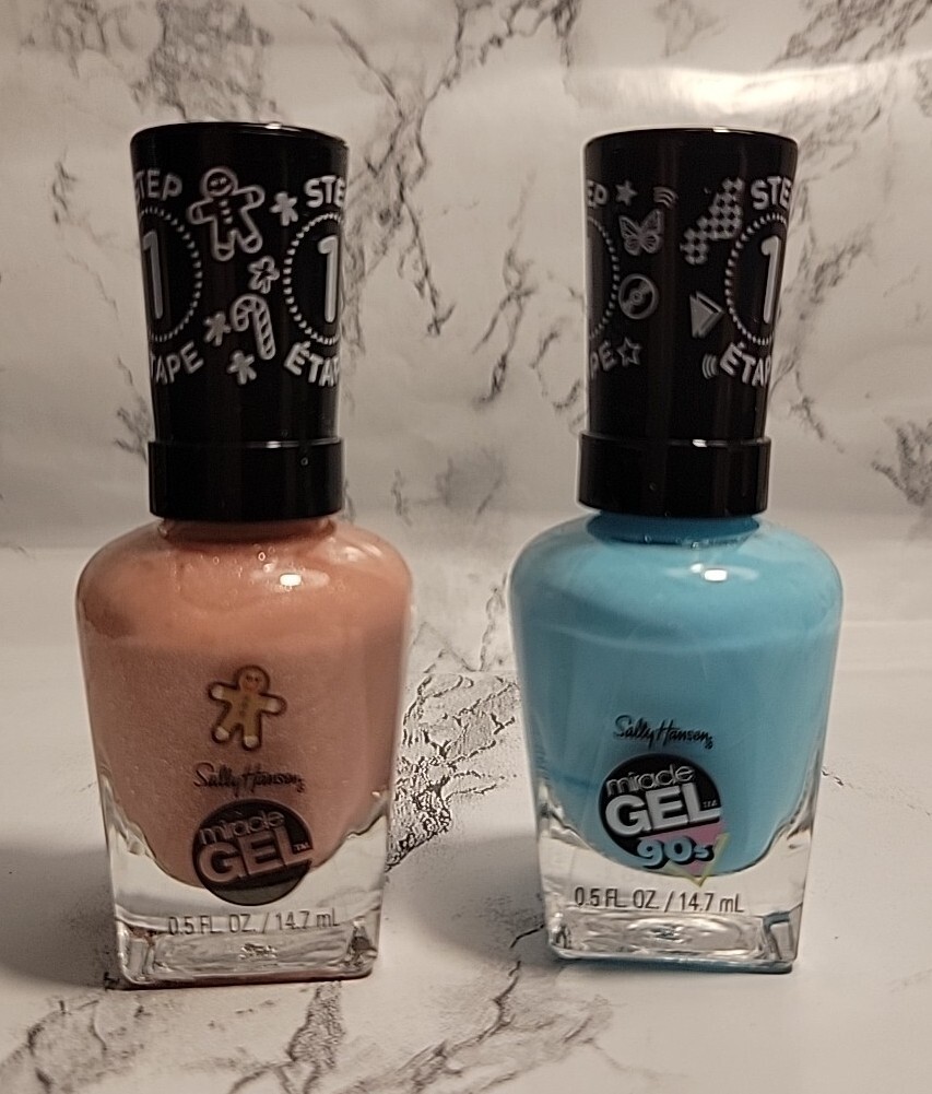 Sally Hansen Miracle Gel 90's Step 1 908 OH GINGER SNAP! & 886 DID