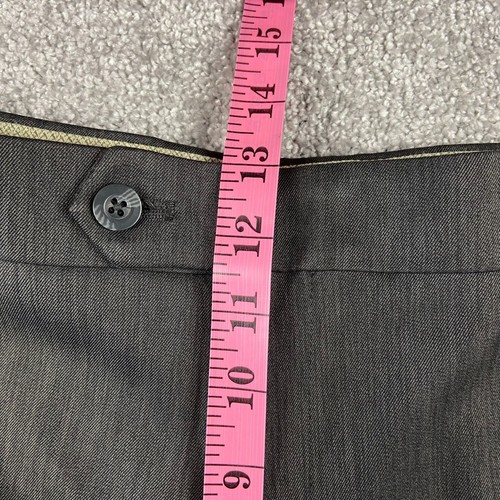 Geoffrey Beene Mens Gray Dress Pants 38x30 Polyester Straight Pleated High Rise - Picture 18 of 18