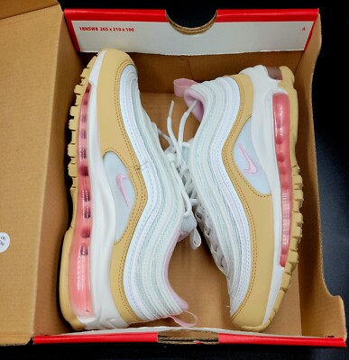 Nike Air Max 97 (GS) White Pink Youth shoes 921522-113 Sz 4Y