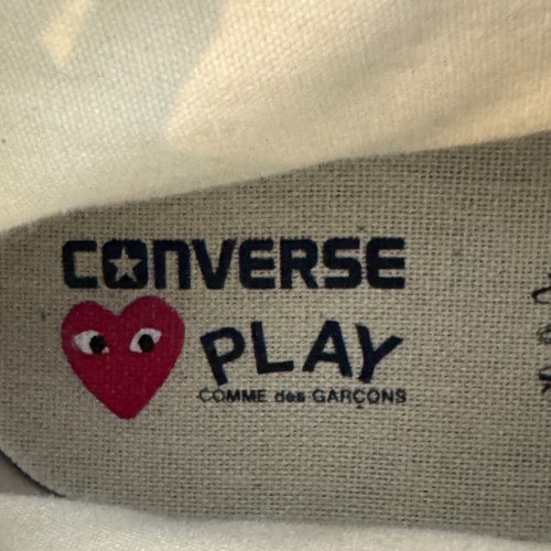 Converse Play Comme Des Garcons UK9 EU42.5 Black Chuck Taylor Designer Fashion - Picture 16 of 19