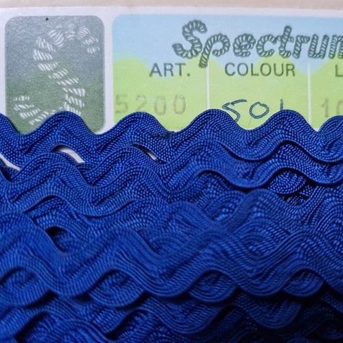 Blue Braid Ric Rac trim Gimp 10 Metres Job lot Sewing craft upholstery 9mm Wide - Picture 4 of 5