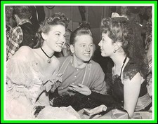 AVA GARDNER, ANN RUTHERFORD & MICKEY ROONEY - Candid at a COSTUME PARTY 1941