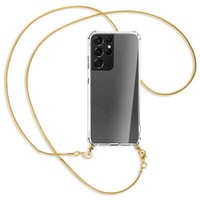 Handykette FüR Samsung Galaxy S21 Ultra 5G Goldfarbene Kette Snake (G) HüLle