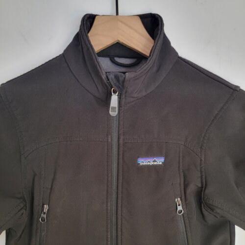 Patagonia Fleece Lined Soft Shell Polyester Jacket Black Small 6/7 - Picture 4 of 9