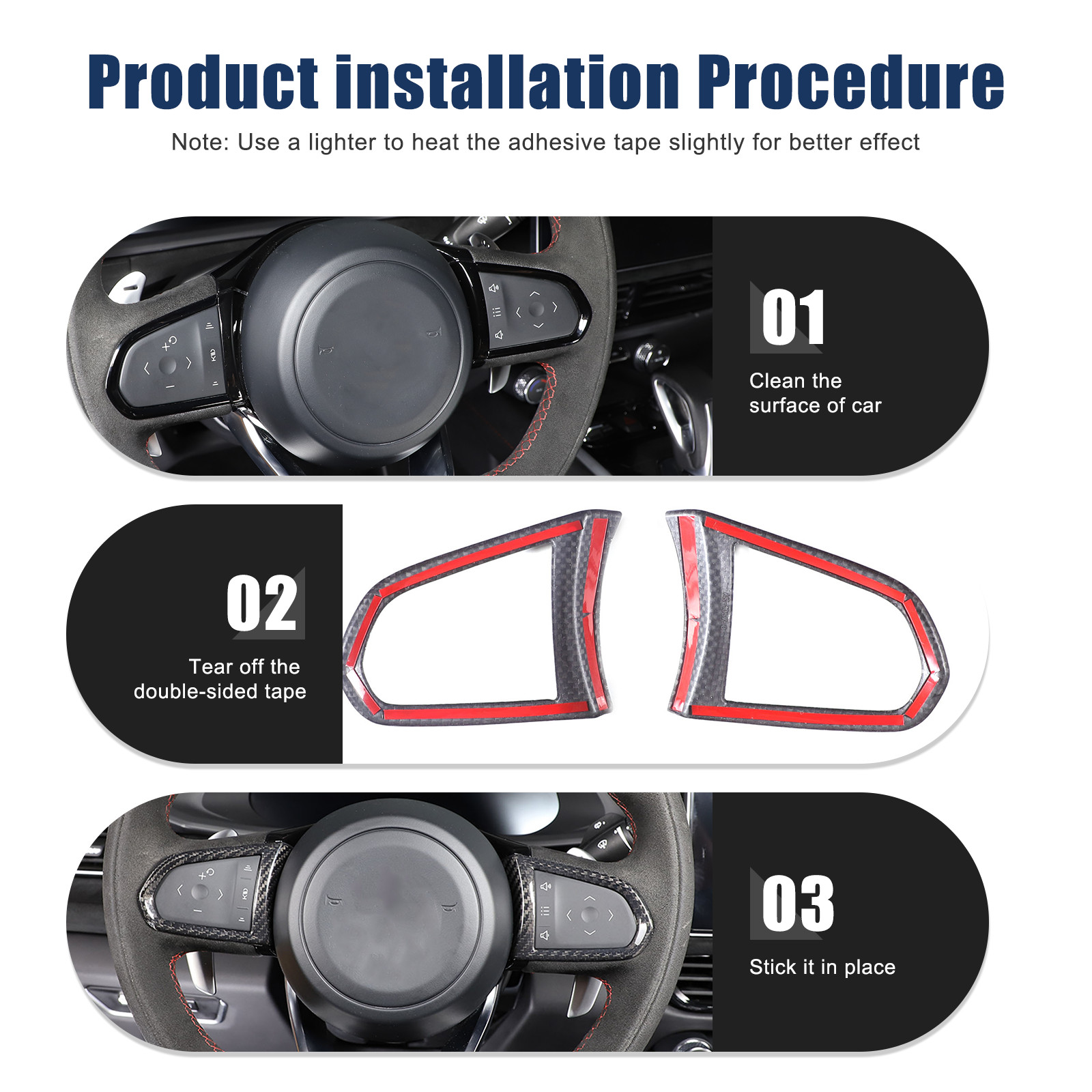 Real Carbon Fiber Steering Wheel Button Cover Trim For Lotus EMIRA 2021-25 US