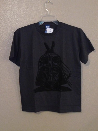 NEW STAR WARS DARTH VADER dark grey graphic Shirt YOUTH size M MEDIUM (10/12) - Picture 2 of 8