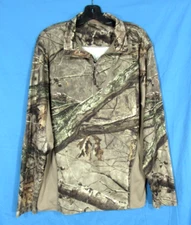 HUNTWORTH Light HIDD'N CAMOUFLAGE Base Layer 1/4 ZIP Mock Neck HUNTING SHIRT M