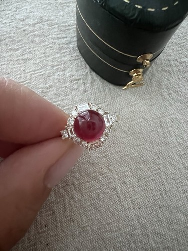 Art Deco Ruby Diamond Ring - Bild 7 von 7