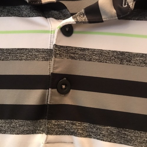 Nike Golf Tour Performance Stripe Polo, Size Small, Black, White, Gray, Green - Picture 3 of 8