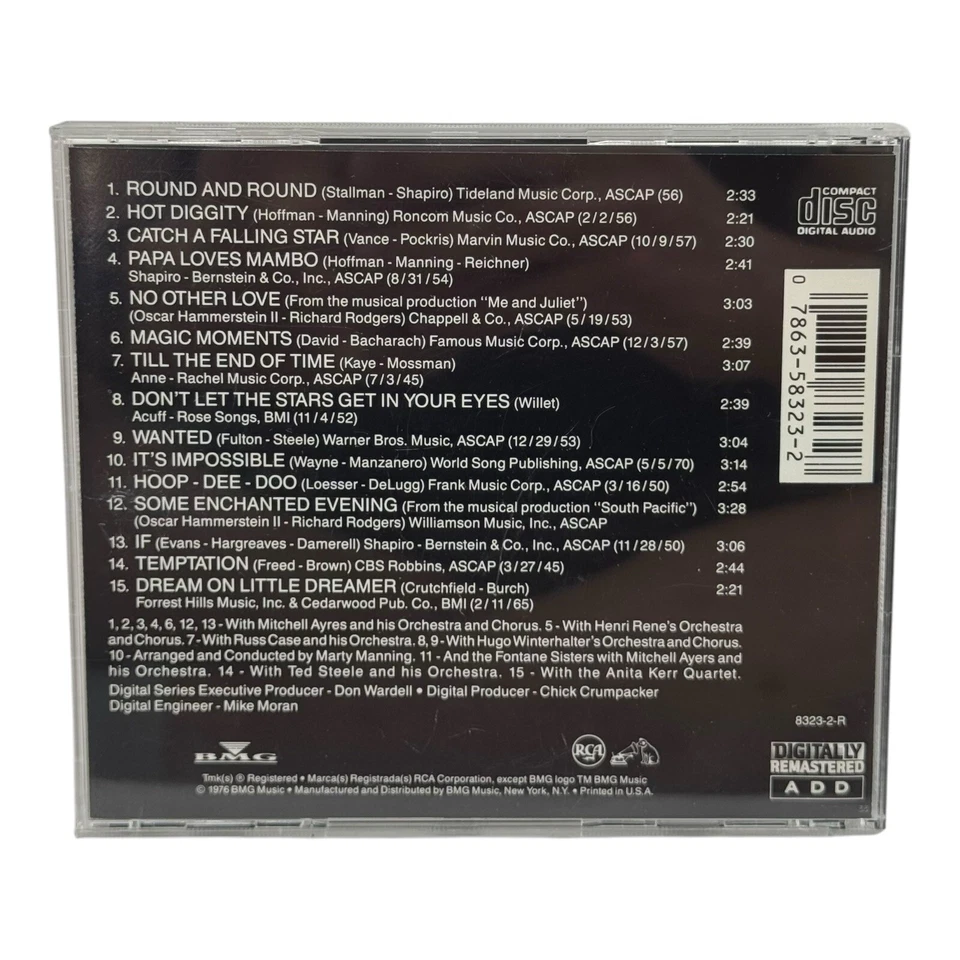 Perry Como: All-Time Greatest Hits (CD, 1988 BMG RCA) Vocal Pop Foto 2 de 4