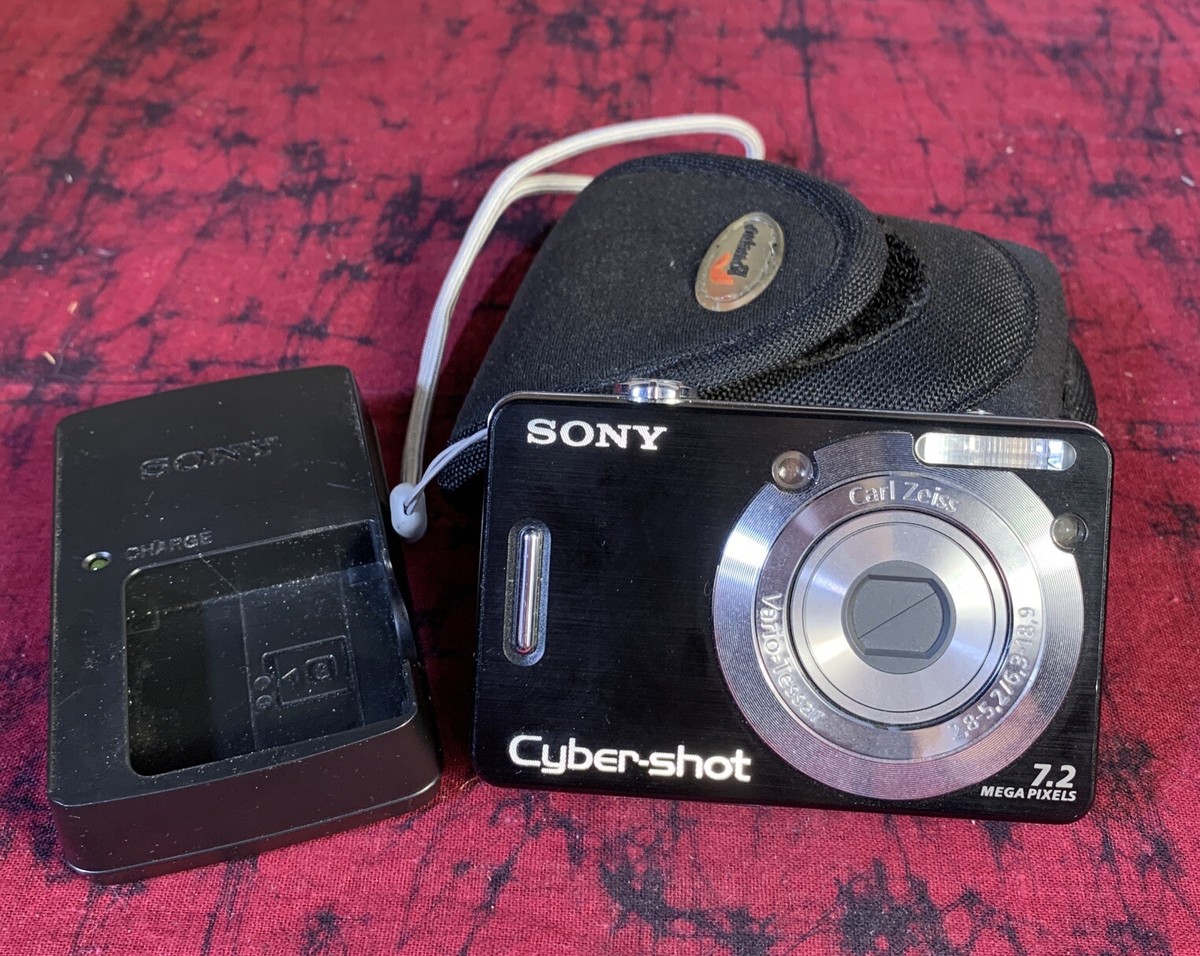 Sony Cyber-shot DSC-W55 7.2MP Black Digital Camera Includes
