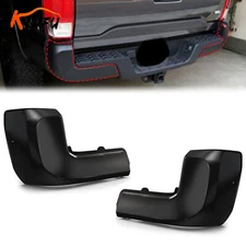 KUAFU Rear Bumper End Cap Cover Black Set For Tacoma 2016-2022