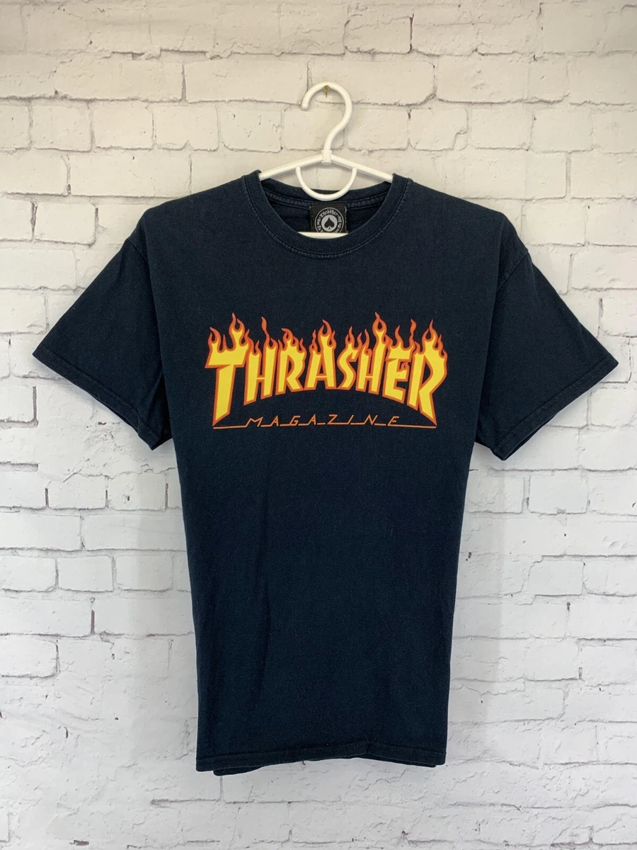 THRASHER SKATEBOARD MAGAZINE CASUAL MENS T SHIRT JERSEY SHIRT ORIGINAL SIZE M