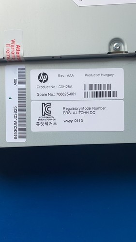 706825-001 C0H28A HP LTO-6 HH FC DRIVE WITH SLED FOR MSL2024 MSL6480 - 第 2/2 張圖片