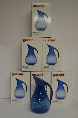 GUZZINI  aqua collection  12x Krug Karaffe blau aus Kunststoff  2 Liter   NEU