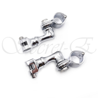 1'' Motorcycle Highway Offset Foot Peg Mounts For Harley Sportster Dyna Softail
