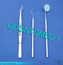 9 Pcs Basic Dental Instruments Set Mirror Explorer Plier Stainless Steel PR-257
