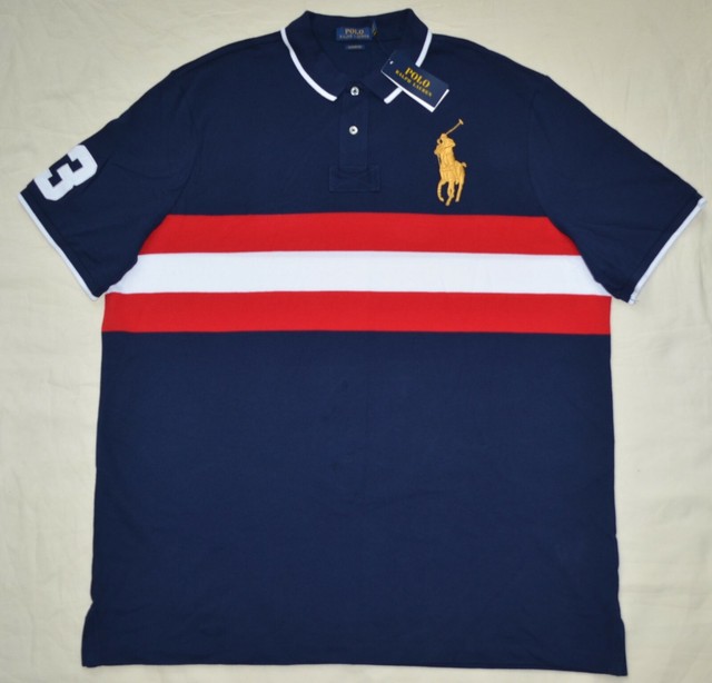 white polo pants with blue horses
